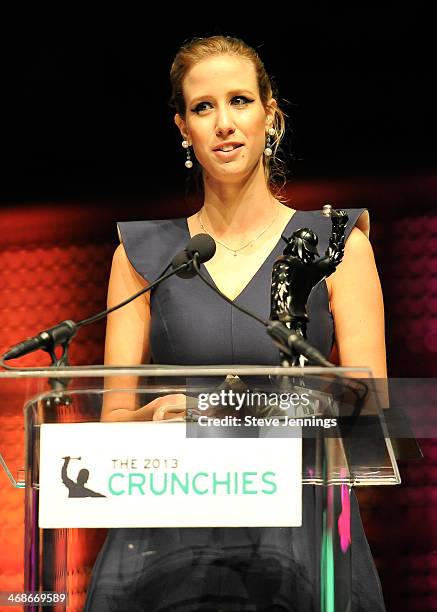 Duolingo wins the award for Best Educational Startup at the 7th Annual Crunchies Awards at Davies Symphony Hall on February 10, 2014 in San...