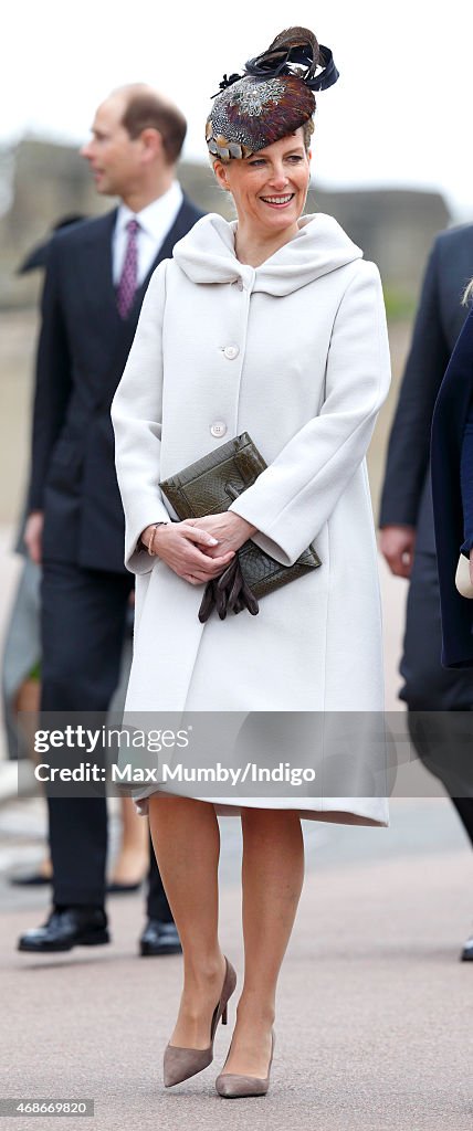 Royal Family Attend Easter Sunday Service At Windsor Castle