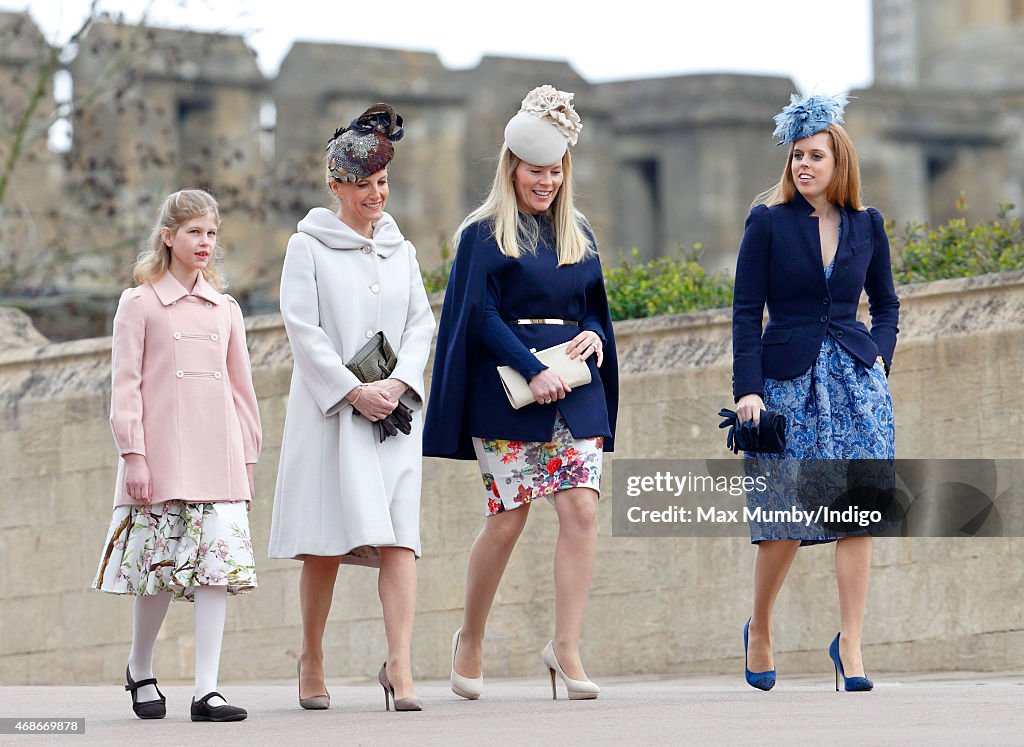 Royal Family Attend Easter Sunday Service At Windsor Castle