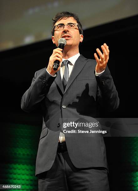 John Oliver, Master of Ceremonies at the 7th Annual Crunchies Awards at Davies Symphony Hall on February 10, 2014 in San Francisco, California.