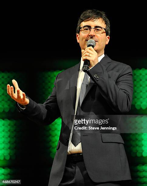 John Oliver, Master of Ceremonies at the 7th Annual Crunchies Awards at Davies Symphony Hall on February 10, 2014 in San Francisco, California.
