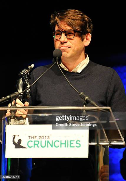 Kickstarter win the award for Best Overall Startup of 2013 at the 7th Annual Crunches Awards at Davies Symphony Hall on February 10, 2014 in San...