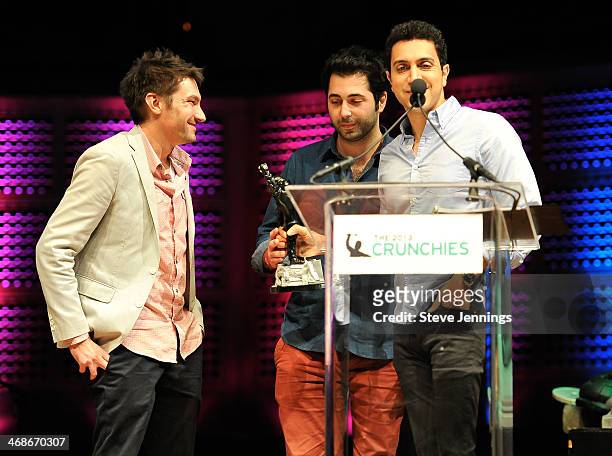 Tinder win the Best New Startup of 2013 award at the 7th Annual Crunchies Awards at Davies Symphony Hall on February 10, 2014 in San Francisco,...