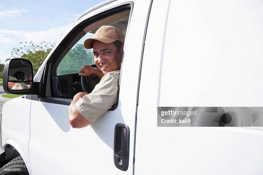 Travailleur de voiture-van