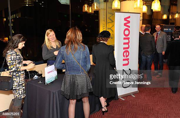The Women 2.0 booth at the 7th Annual Crunchies Awards at Davies Symphony Hall on February 10, 2014 in San Francisco, California.