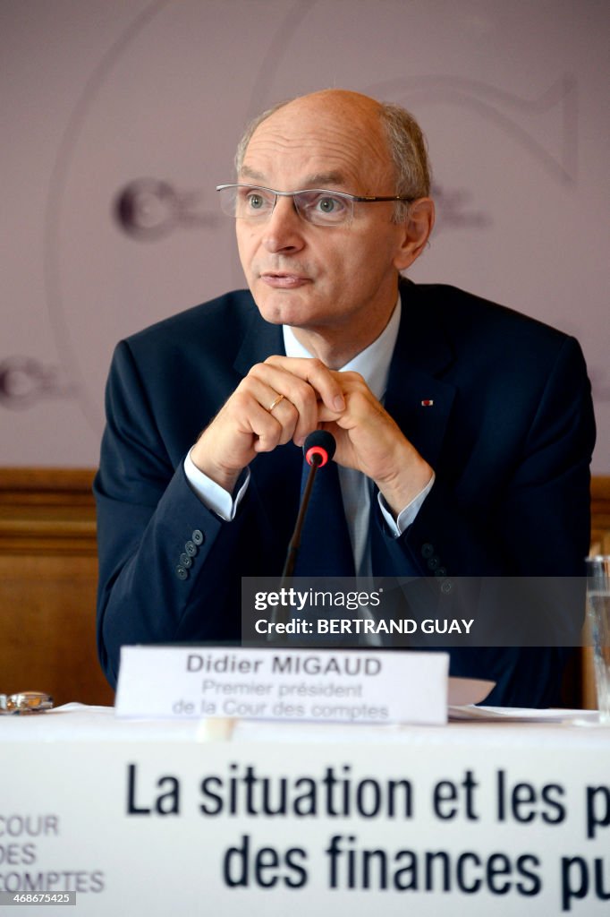 Chief Baron of the Court of Audit of France Didier Migaud presents on Chief Baron of the Court of Audit of France Didier Migaud presents on