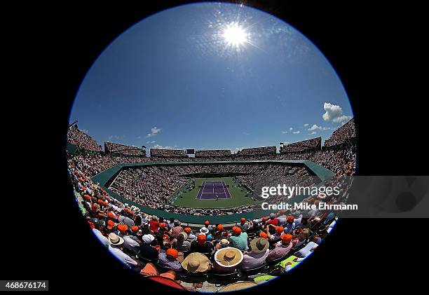 General view of the Men's Final of the Miami Open presented by Itau between Novak Djokovic of Serbia and Andy Murray of Great Brittain at Crandon...