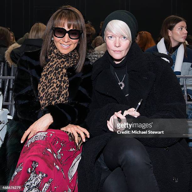 Journalist Alina Cho and Kate Lanphear attend the Vera Wang Collection Show during Mercedes-Benz Fashion Week Fall 2014 at Dia Center on February 11,...