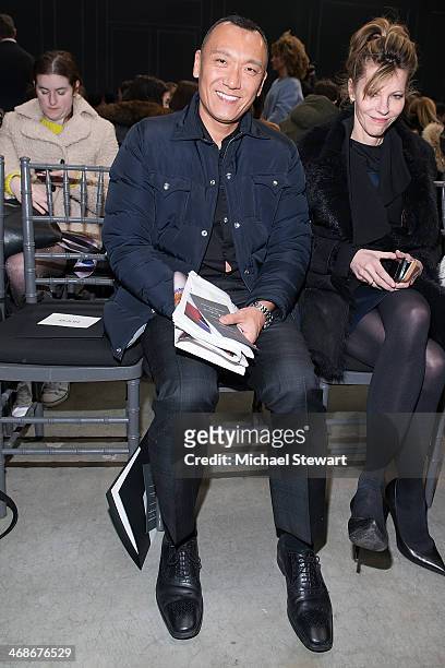 Elle magazine creative director Joe Zee attends the Vera Wang Collection Show during Mercedes-Benz Fashion Week Fall 2014 at Dia Center on February...