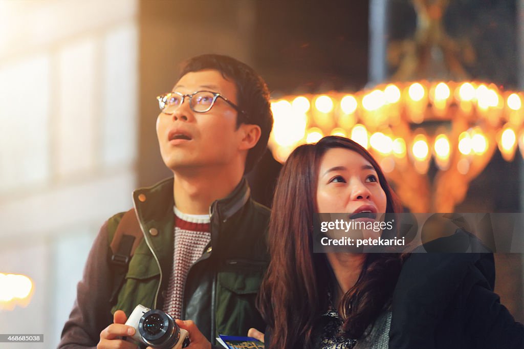 Korean Couple in The Hagia Sophia