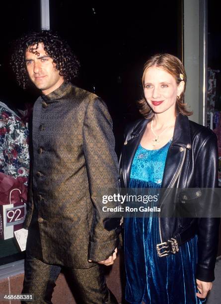 Actress Rosanna Arquette and husband John Sidel attend Pamela Barish's Fall Collection Fashion Show on April 20, 1994 at the Renaissance Supperclub...