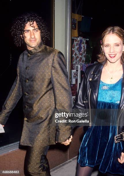 Actress Rosanna Arquette and husband John Sidel attend Pamela Barish's Fall Collection Fashion Show on April 20, 1994 at the Renaissance Supperclub...