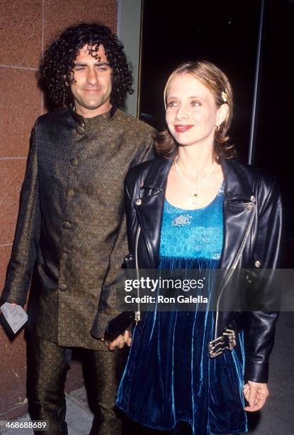 Actress Rosanna Arquette and husband John Sidel attend Pamela Barish's Fall Collection Fashion Show on April 20, 1994 at the Renaissance Supperclub...