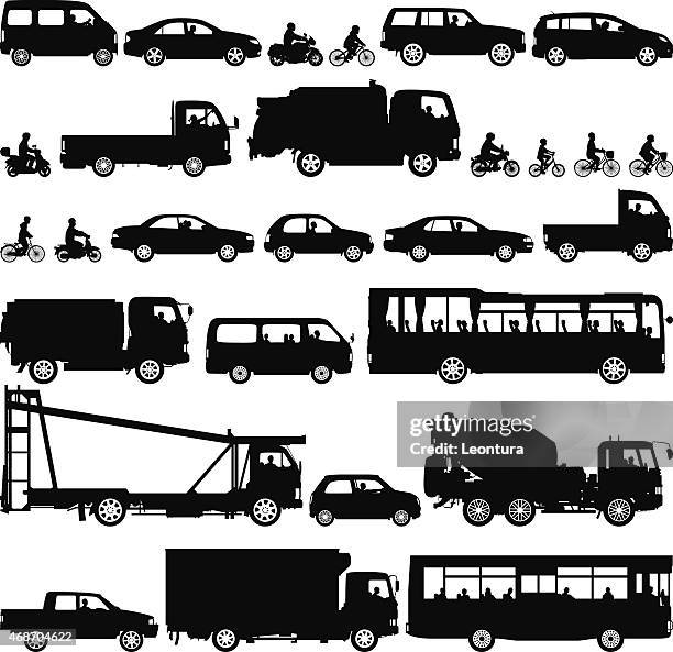 highly detailed vehicles - car outline stock illustrations