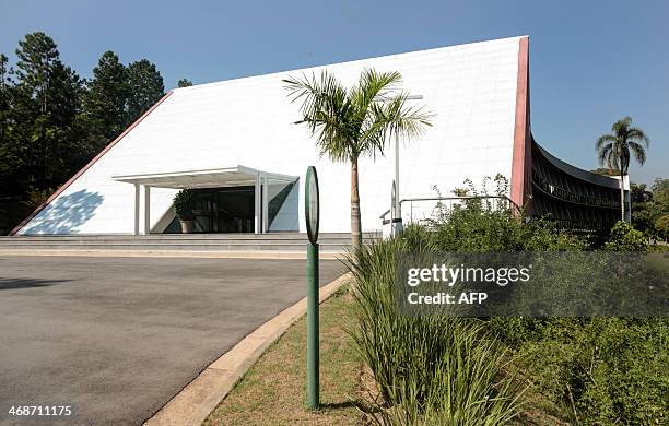 View inside the premises of the Laudo Natel athletes formation and training centre of Sao Paulo FC in Cotia, some 34 km from Sao Paulo, which will...