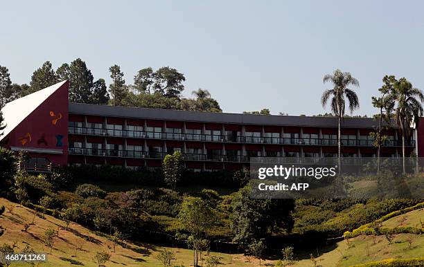 View of the Laudo Natel athletes formation and training centre of Sao Paulo FC in Cotia, some 34 km from Sao Paulo, which will host Colombia's...