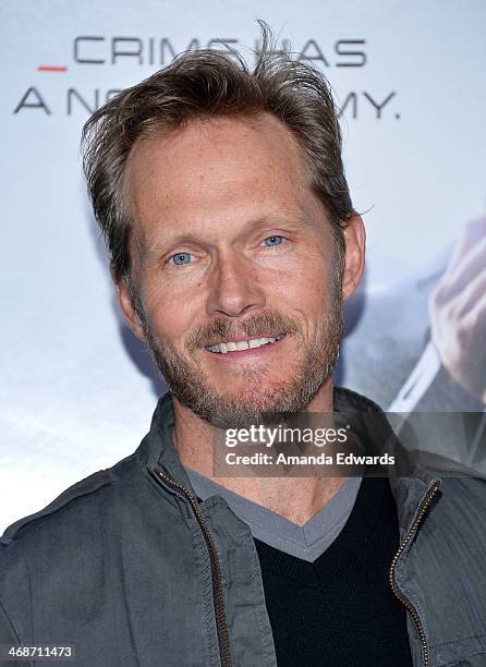 Actor Tom Schanley arrives at the Los Angeles premiere of "Robocop" at the TCL Chinese Theatre on February 10, 2014 in Hollywood, California.