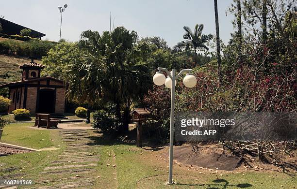 View of a church at the Laudo Natel athletes formation and training centre of Sao Paulo FC in Cotia, some 34 km from Sao Paulo, which will host...
