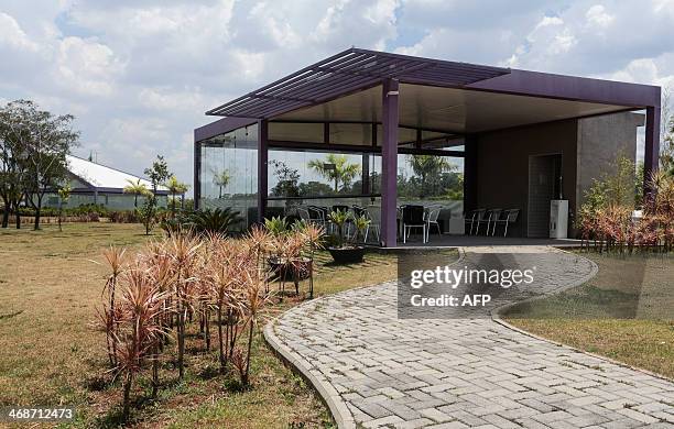 View of a visitors' building at the SC Corinthians training centre in Sao Paulo, which will host Iran's national football team during the FIFA World...