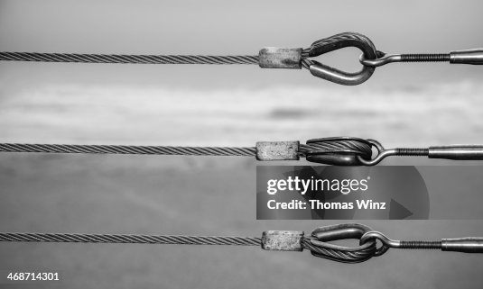 Steel cables and tensioner Steel cables and tensioner