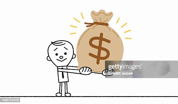 big money - canvas bag stock illustrations