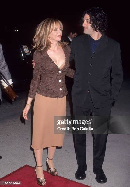 Actress Rosanna Arquette and husband John Sidel attend the "Crash" Beverly Hills Premiere on March 19, 1997 at AMC Cecchi Gori in Beverly Hills,...