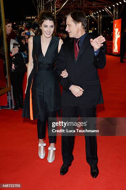 Actors Daisy Bevan and Viggo Mortensen attend 'The Two Faces of January' premiere during 64th Berlinale International Film Festival at Zoo Palast on...