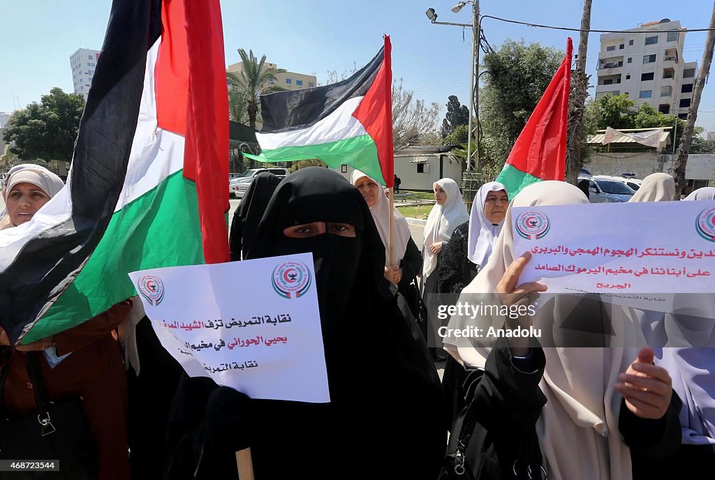 Protest against Yarmouk Refugee Camp Clashes