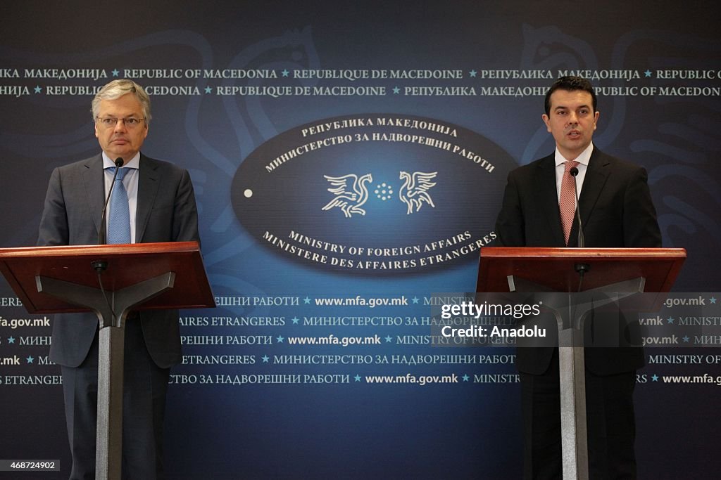 Belgian Foreign Minister Didier Reynders visits Macedonia