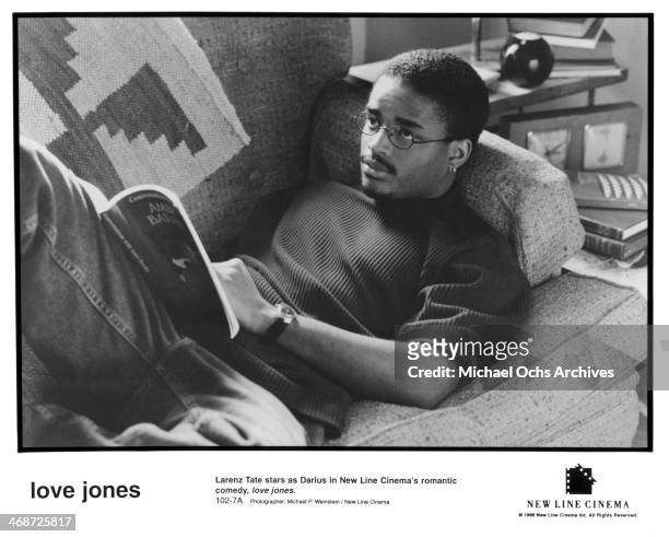 Actor Larenz Tate on set of the New Line Cinema movie " Love Jones" , circa 1997.