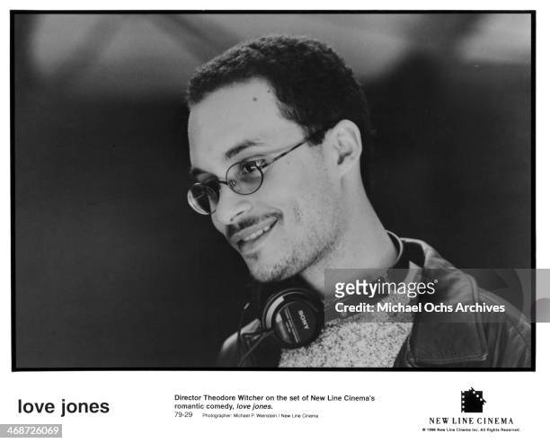 Director Theodore Witcher on set of the New Line Cinema movie " Love Jones" , circa 1997.