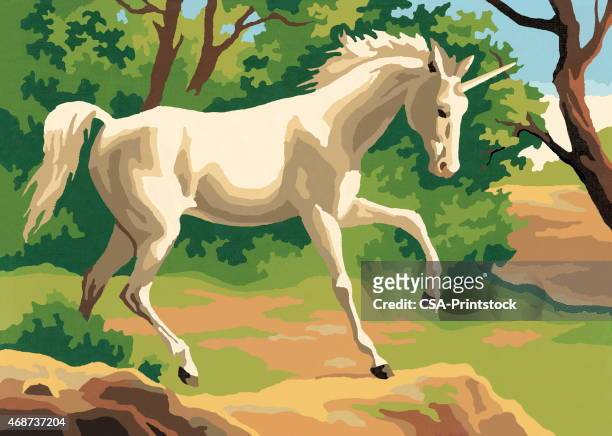 horse - unicorn stock illustrations