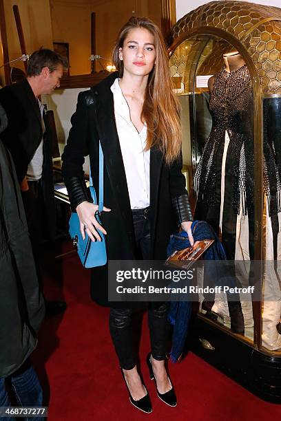 Actress and model Solene Hebert attend the 'Salle Rejane' : Opening party in 'Theatre de Paris' on February 11, 2014 in Paris, France.