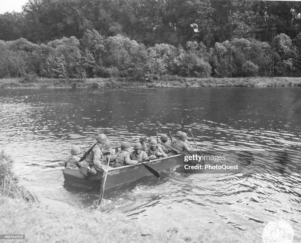 Infantrymen Crossing Moselle River