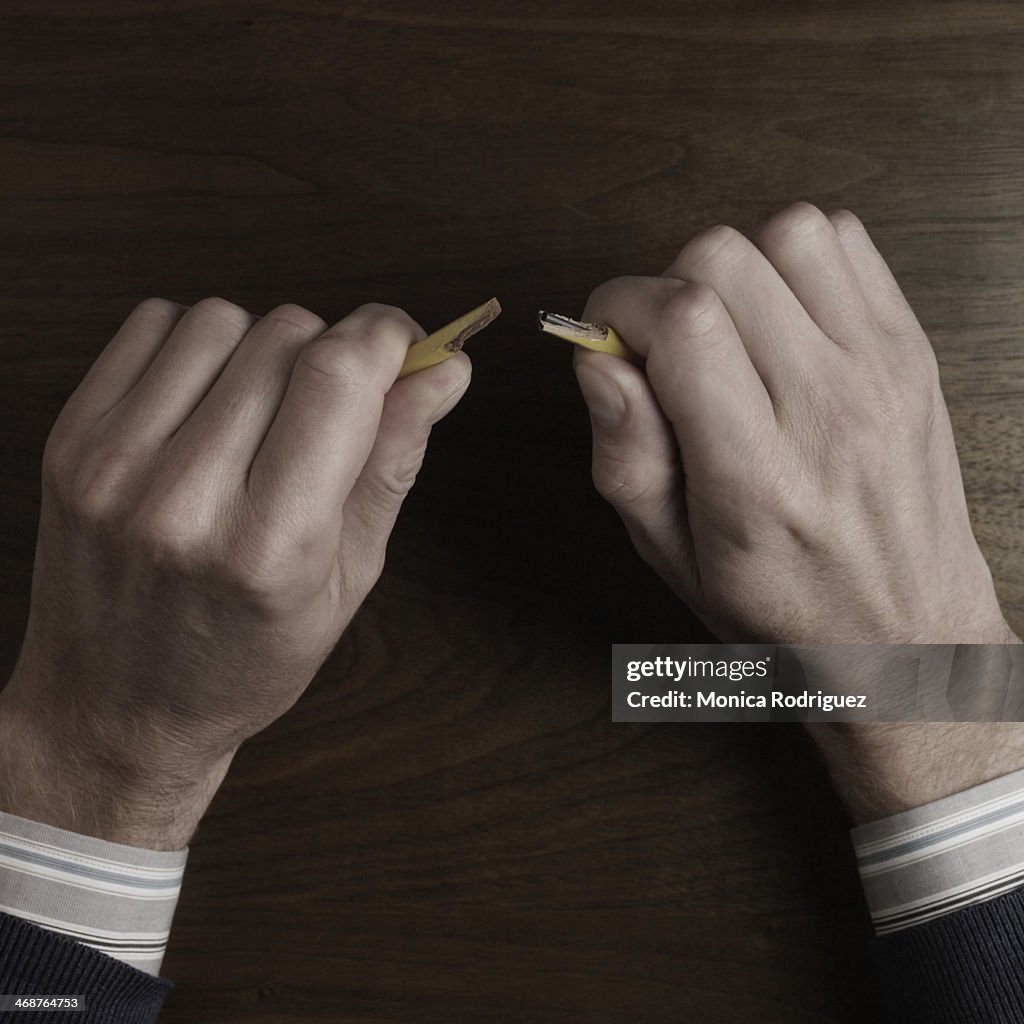 Stress Hands on desk