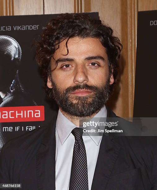 Actor Oscar Isaac attends the "Ex Machina" New York premiere at the Crosby Street Hotel on April 6, 2015 in New York City.