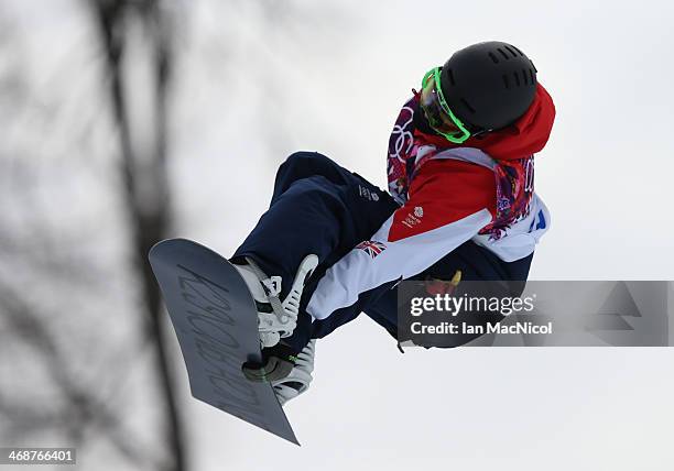 Ben Kilner of Great Britian competes in the Snowboard Men's Halfpipe on day four of the Sochi 2014 Winter Olympics at Rosa Khutor Extreme Park on...