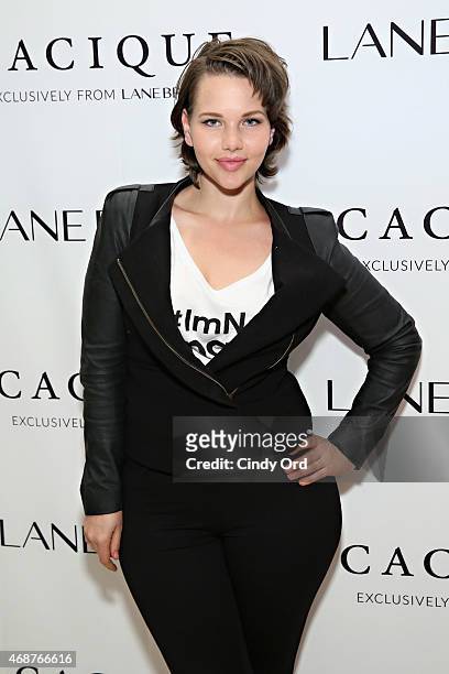 Model Elly Mayday attends as Lane Bryant celebrates the launch of their campaign #ImNoAngel on April 6, 2015 in New York City.