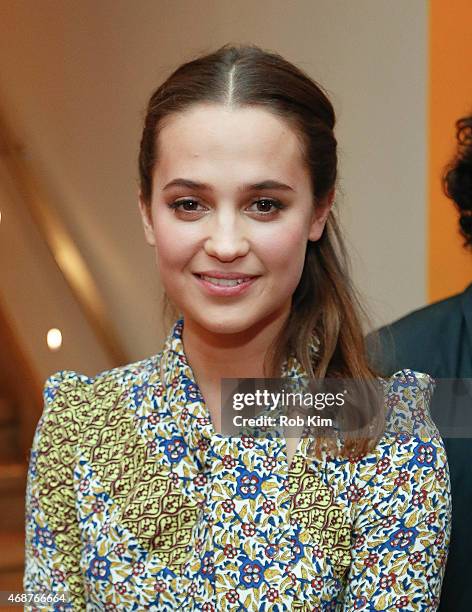 Alicia Vikander attends "Ex Machina" New York Premiere at Crosby Street Hotel on April 6, 2015 in New York City.