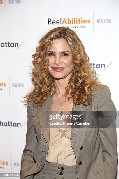 Actress Kyra Sedgwick attends "The Road Within" New York Premiere at The JCC on April 6, 2015 in New York City.