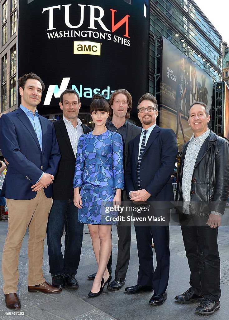 The Cast Of "TURN: Washington's Spies" Ring The NASDAQ Closing Bell