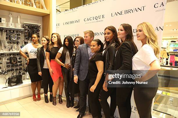 Victoria Lee, Elly Mayday, Ashley Graham, Sandra 'Pepa' Denton, Lane Bryant CEO Linda Heasley, Lane Bryant EVP, CMO Brian Beitler, Cheryl 'Salt'...