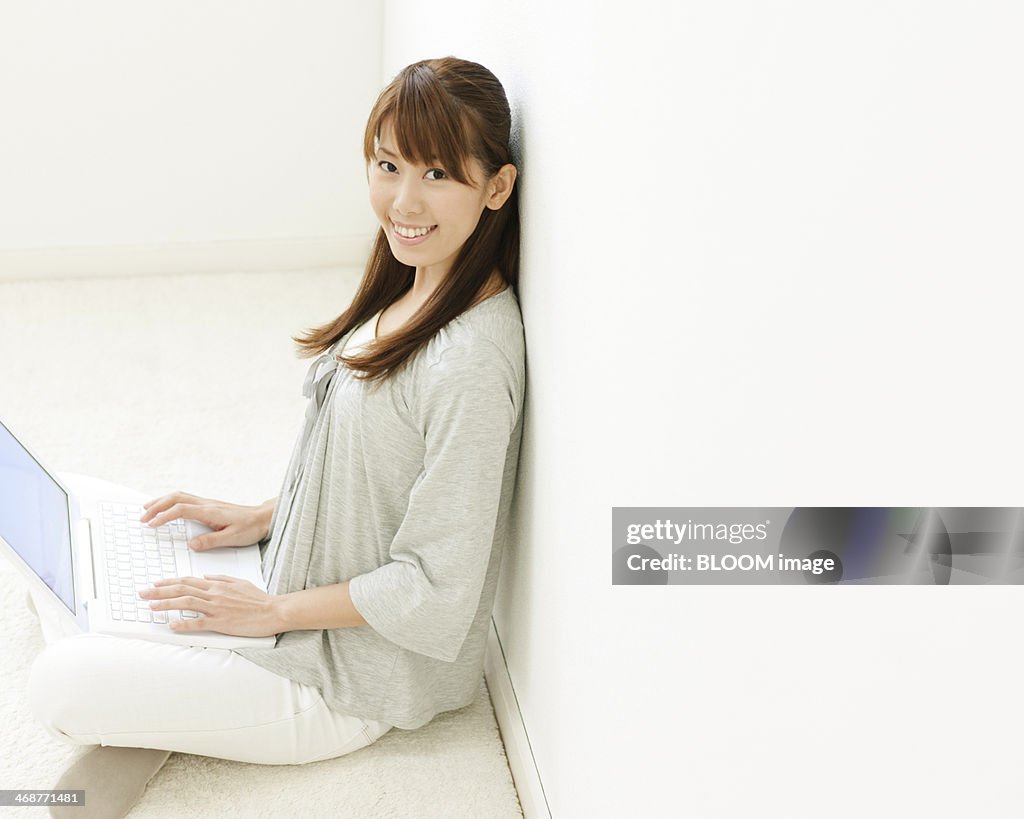 Young Woman With Laptop