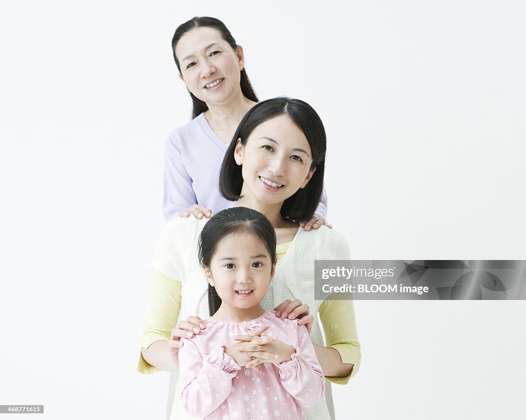 Small Girl With Her Mother And Grandmother