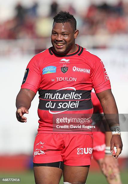 Steffon Armitage of Toulon looks on during the European Rugby Champions Cup quarter final match between RC Toulon and Wasps at the Felix Mayol...