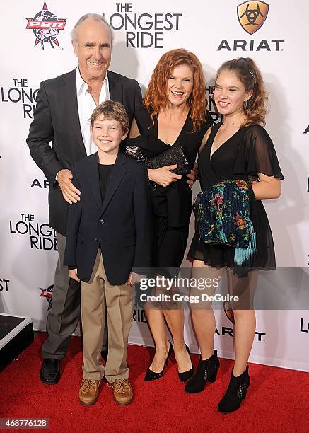 Actress Lolita Davidovich, husband Ron Shelton and children arrive at the Los Angeles premiere of "The Longest Ride" at TCL Chinese Theatre IMAX on...