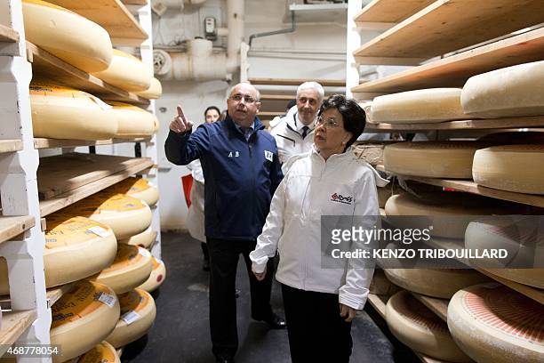 World Health Organisation chief Margaret Chan visits the Rungis international market in Rungis, outside Paris, on April 7, 2015 to mark the World...