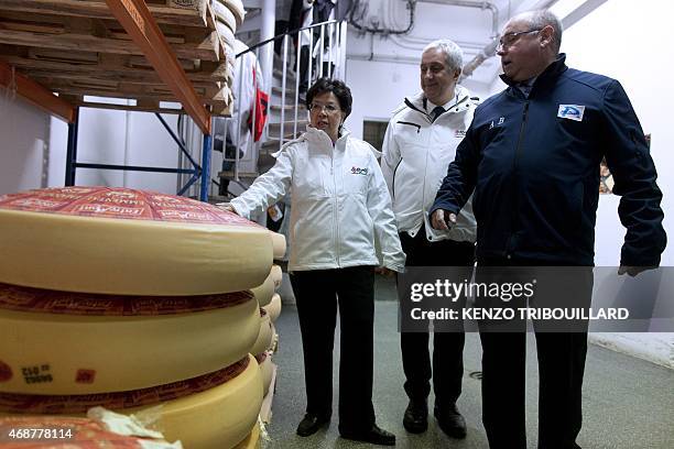 World Health Organisation chief Margaret Chan visits the Rungis international market in Rungis, outside Paris, on April 7, 2015 to mark the World...