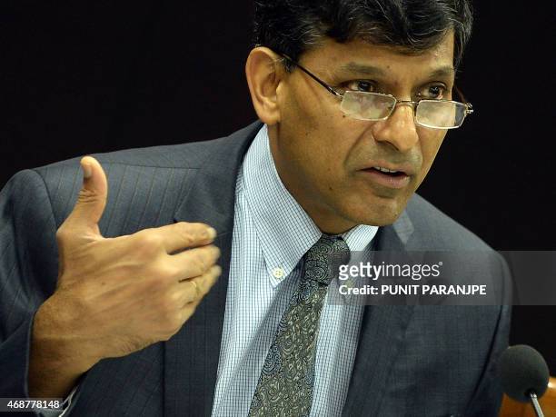 Reserve Bank of India governor Raghuram Rajan attends a news conference after the announcement of the first bi-monthly monetary policy for year...