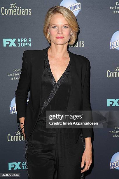 Actress Joelle Carter attends the premiere of FX's 'The Comedian' at The Broad Stage on April 6, 2015 in Santa Monica, California.